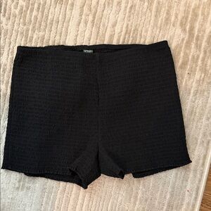 Wild Fable Black High Waist Textured Shorts